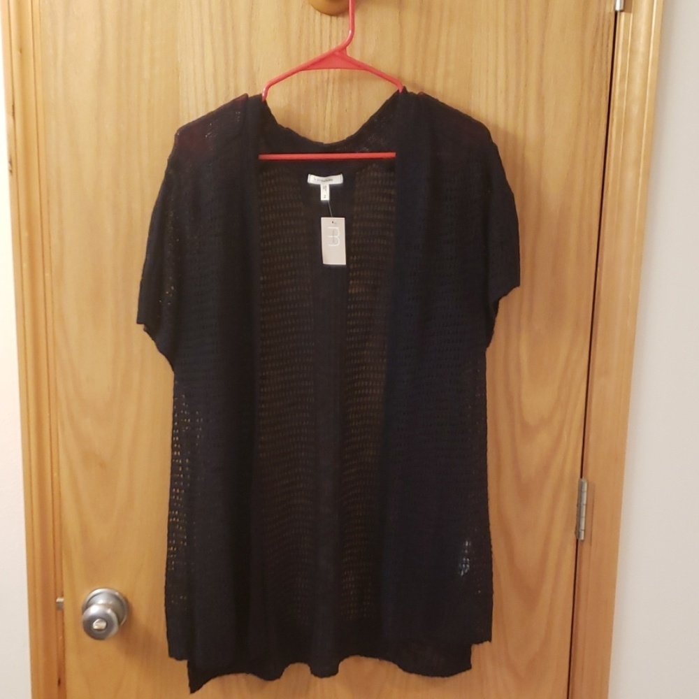 Short sleeve cardigan sweater